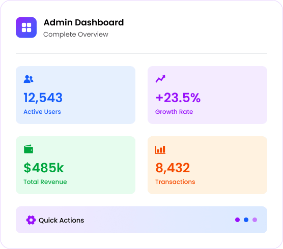 admin dashboard